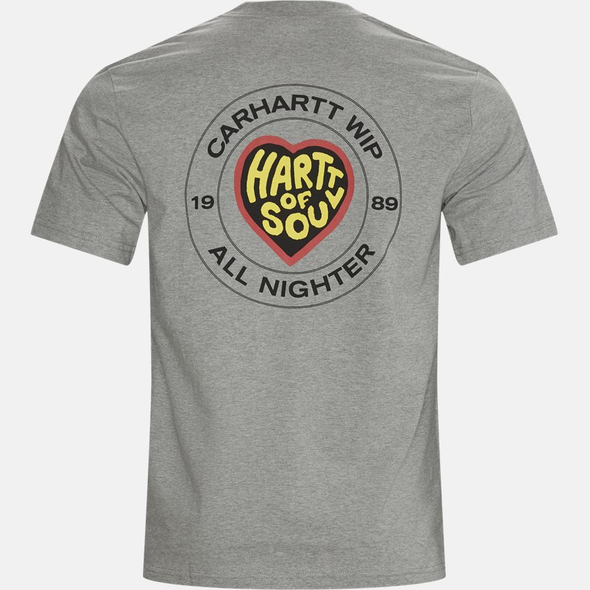Carhartt WIP T-shirts S/S HARTT OF SOUL TEE I029036 GREY HTR